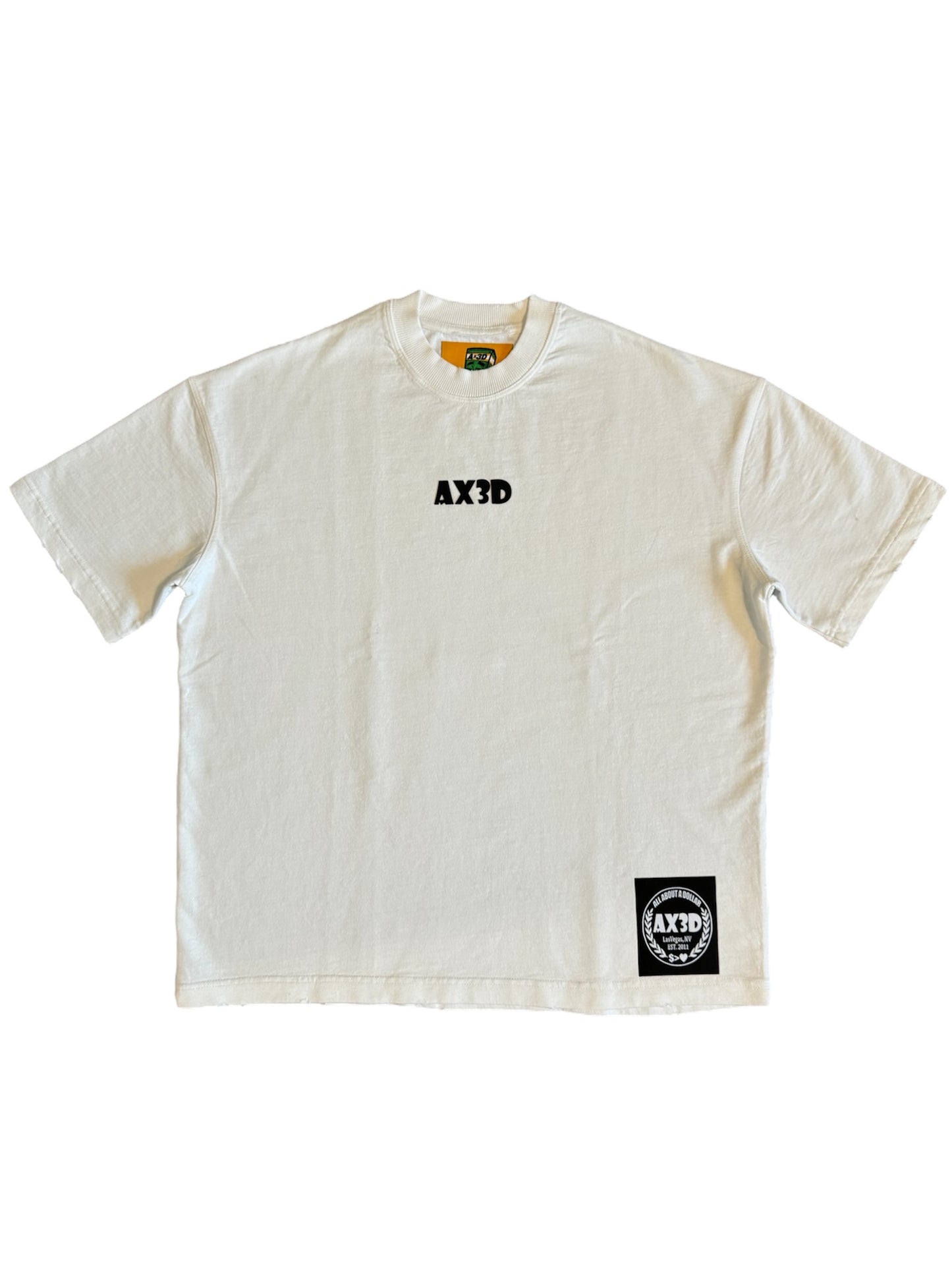 French Terry Garment Dyed Distressed AX3D T-Shirt