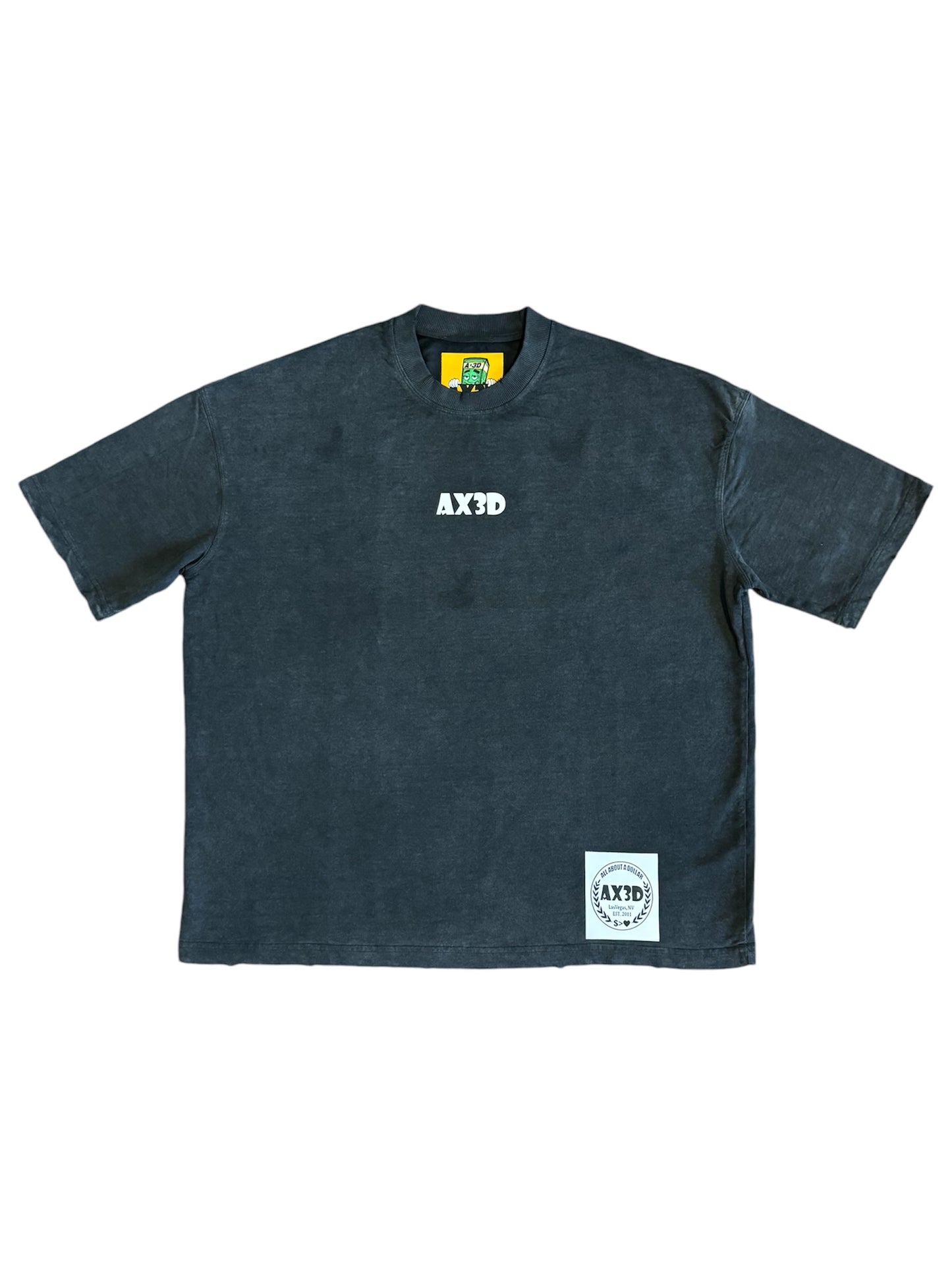 French Terry Garment Dyed Distressed AX3D T-Shirt